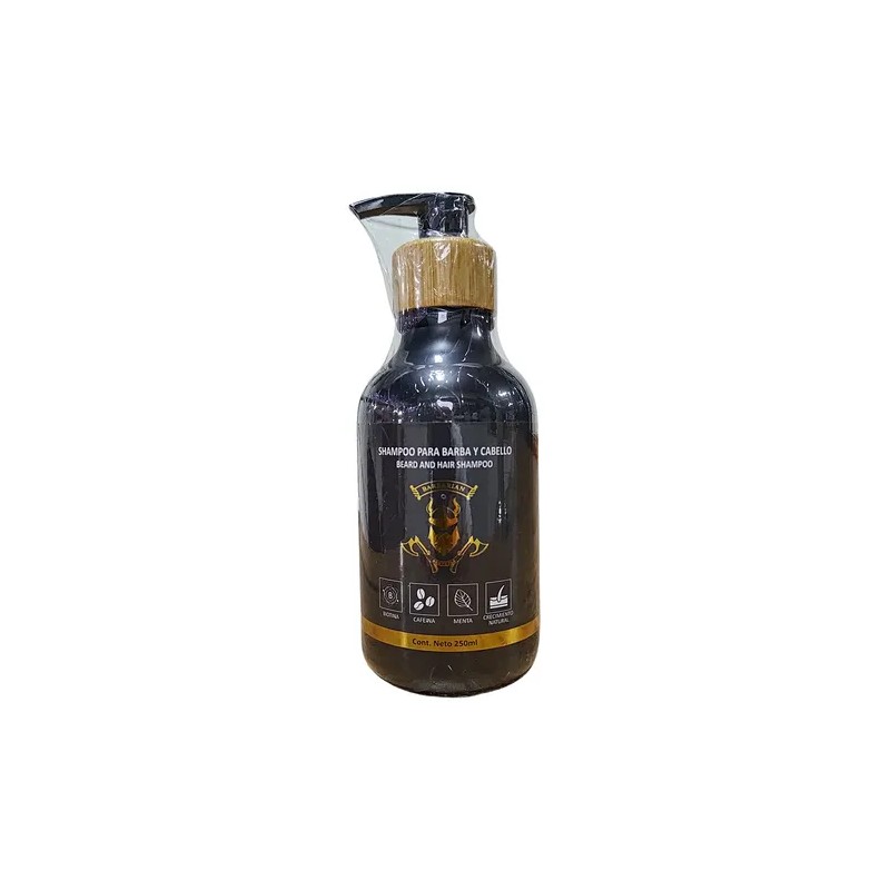 Shampoo Barba Y Cabello Crecimiento Biotina Cafeina Y Menta