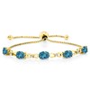 Gem Stone King 18K Yellow Gold Plated Silver London Blue