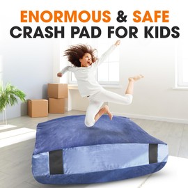 Cheer Collection Crash Pad - Crash Pads for Kids Sensory with Washable Cover - Sensory Room Must Haves - Crash Mat (4' x 4' FT)