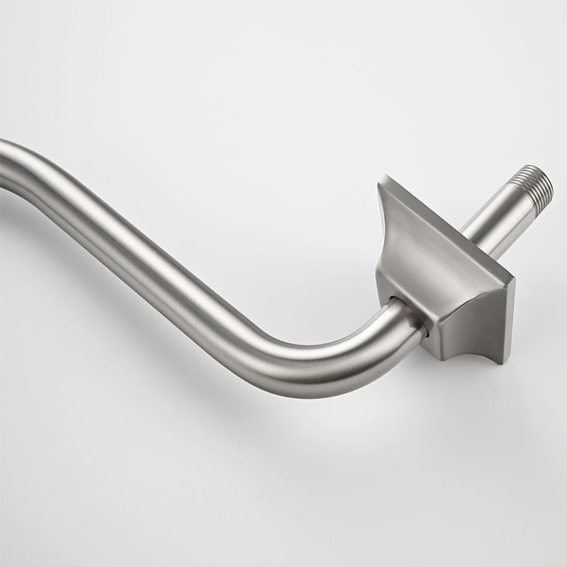 SEABEFORE Shower Arm 13 Inch Shower Extension Arm Brushed Nickel