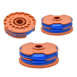 CYMYGS 3PCS Double Thread and 27ft/8.3m Spool Line, Compatible with Worx, Mcgregor strimmer spool and line for McGregor MET6032 MET4530 MET3525 Worx 100 Worx WG119E etc Grass Edge Trimmer Accessories