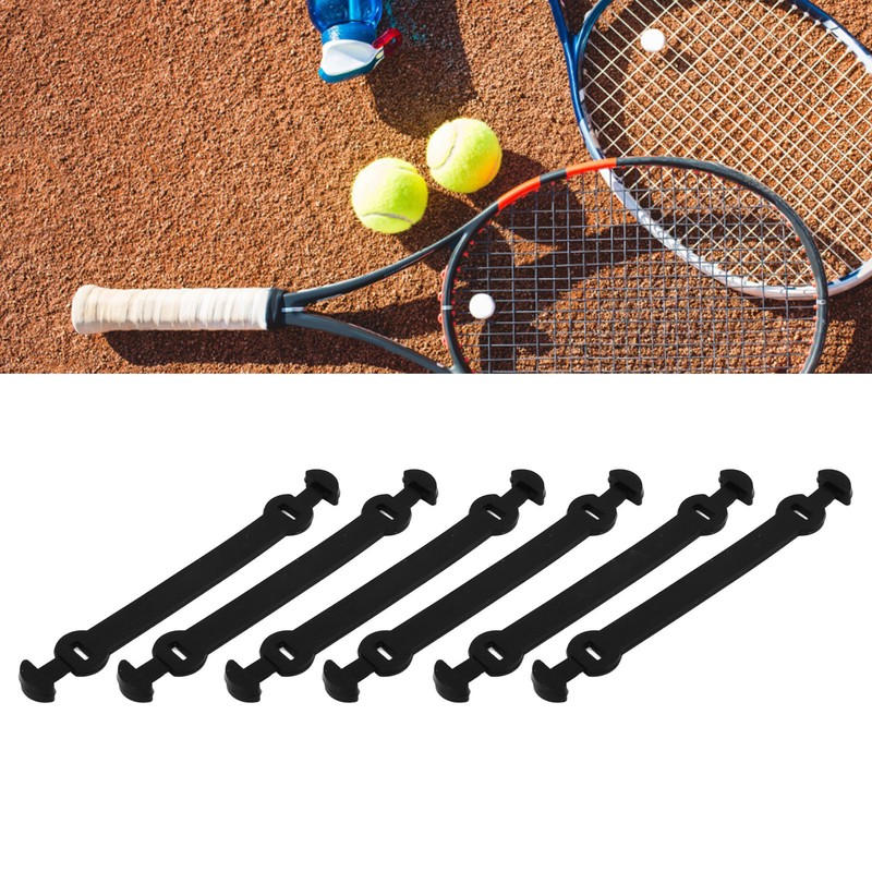 6 Pcs Tennis Racket Vibration Dampeners Long Buckle Tennis Racquet