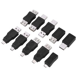 10 Pack Multiple USB2.0 Adapters, Micro/Male/Female Converter Connector, USB Male/Female Adapter, USB to USB Adapter