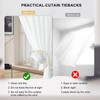 Vesaneae 4 PCS Braided Curtain Tiebacks, Hand Woven Boho Curtains