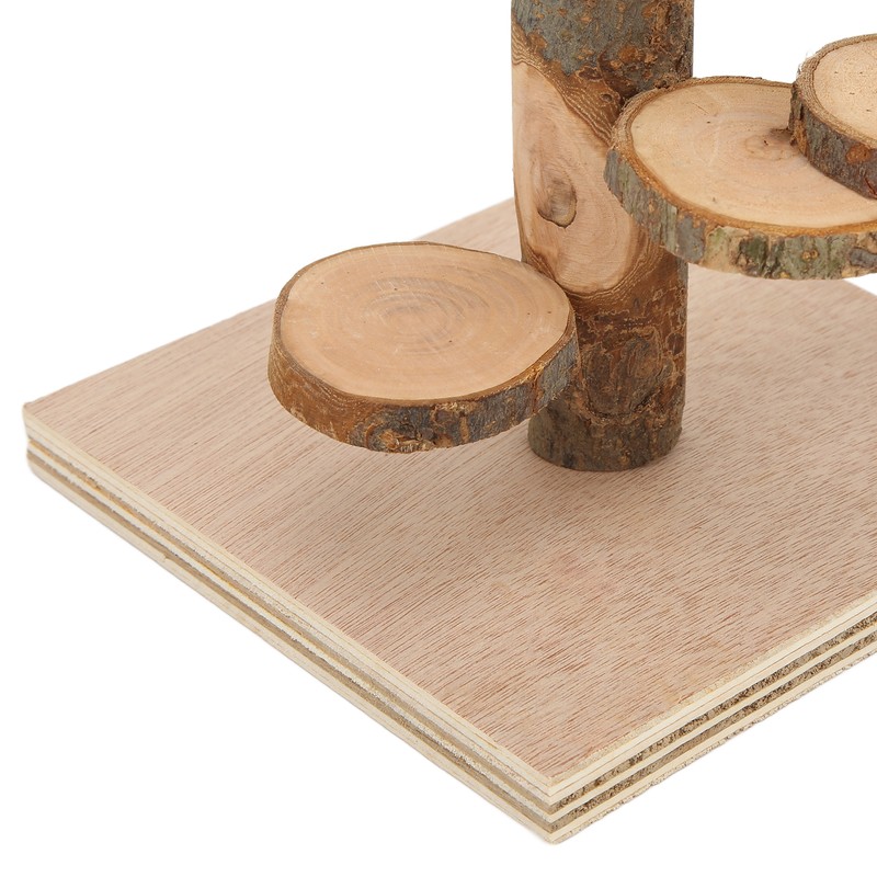 Wooden Hamster Platform Toy Hamster Playground Stand Rotating Ladder for