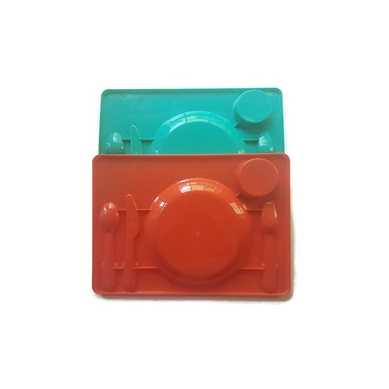 Multipack - Set of 2 Children's Compartment Food Trays with