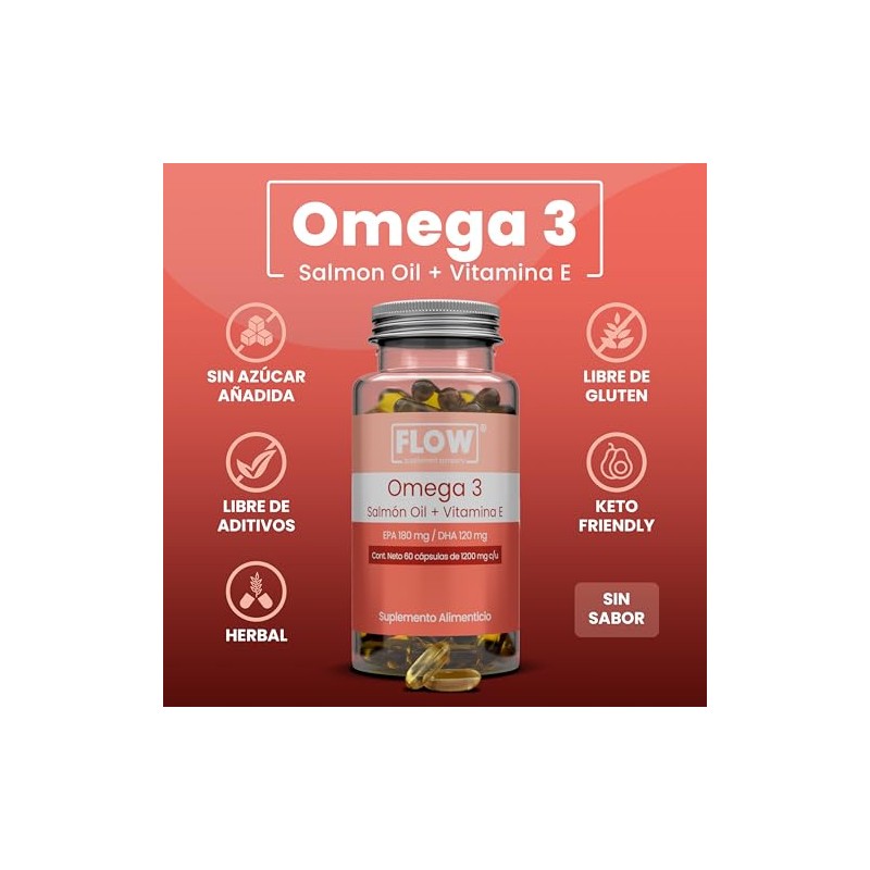 OMEGA 3-60 Cápsulas de 1200 Mg c/u - Salmon Oil