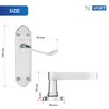 XFORT Chrome Elegance Range Polished Chrome Richmond Lever Latch Handles,