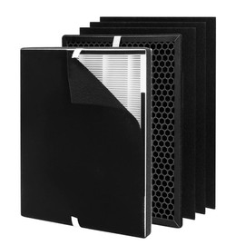 Breabetter XP360 Replacement Filter Set Compatible with Purafide XP360 Purifier, with 1 Filter + 1 Activated Carbon Filter + 3 Fine Pre-Filters