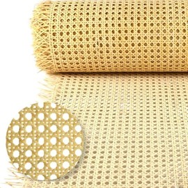 14" Width 1/2" Fine Open Caning Mesh Webbing for Pressed in Seat Repair & Furniture Decor (10 Feet)