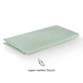 Blumtal Flat Sheet 160 x 275 cm - Easy care bed sheet made from soft, brushed microfibre fabric, without elastic, summer green