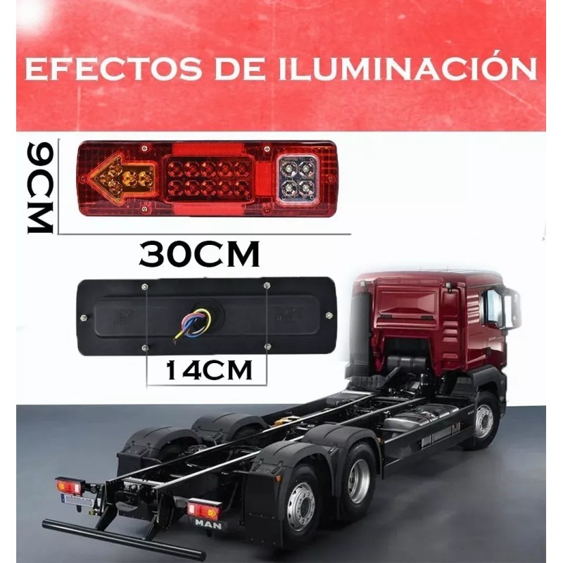GAMAFOCUS 2 Paquete 12v 24v De Camión Luz Trasera Led
