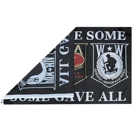 Generic Flakita's Novelties 3x5 Pow Mia Kia WW All Gave Some Some Gave Black 3'x5' Polyester Flag Banner with grommets