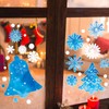 Hiwevvy 470 PCS Christmas Window Clings-9 Sheets Snowflake, Snowman, Reindeer,