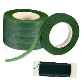 Operitacx 1 Set Blumenwerkzeug Set Blumenstammdraht Blumendrahtstiele Dekorative Künstliche Blumen Floristendraht Grünes Blumenstrauß Arrangement Blumenband Und Draht Für Häkelblumen