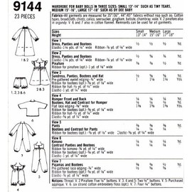 Simplicity 9144 Tiny Tears Baby Doll Clothes in Three Sizes Vintage Sewing Pattern Check Listings for Size