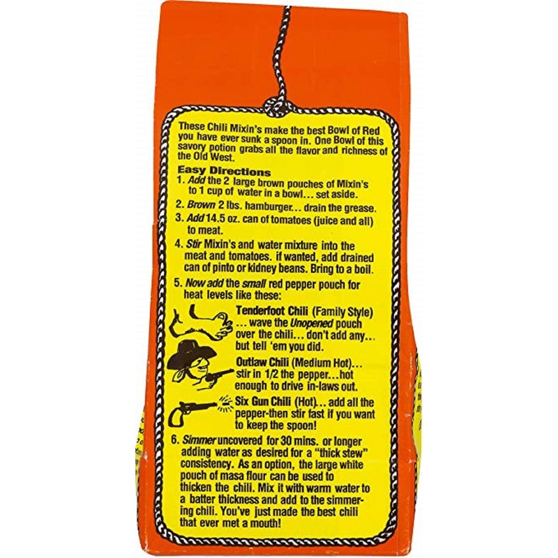 Six Gun Original Chili Mixin's 4 oz each (3 Items