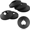 Pack of 6,15mm Plastic Radiator Pipe Covers Black Pipe Collars