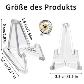 YUNXCNA Mini Coin Holder, Pack of 30 Acrylic Card Holders, Transparent Acrylic Coin Holder, Coin Holder, Board Holder, Card Stand, for Coins, Pocket Watches, Violins, Large