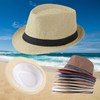 2 Pack Short Brim Fedora Classic 20s Trilby Panama Hats