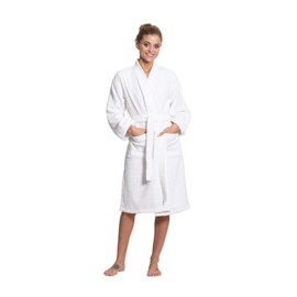 Turkuoise Soft & Absorbent Towel Robe, 100% Cotton Turkish Terry Cloth Kimono Bathrobes for Women