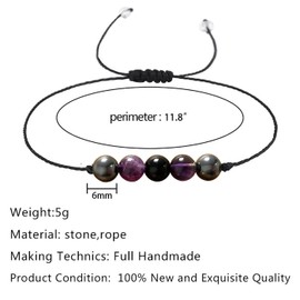 PINCHUAN Healing Crystal Bracelet for Women/Men Crystal Bracelets Spiritual Natural Healing Crystal Stones Bracelet Empath Protection Crystal Bracelet Healing Crystal Jewelry-Empath