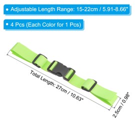 PATIKIL Backpack Chest Strap Set, 4 Pack Polyester Webbing Adjustable Replacement Strap with Quick-Release Buckle for Bag Outdoor Hiking Cycling, Multicolored