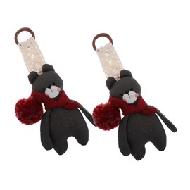 BUGUUYO Aesthetic Keychains for Women Plush Girls Keyring Stuffed Animal Charm Handbag Accessories Set