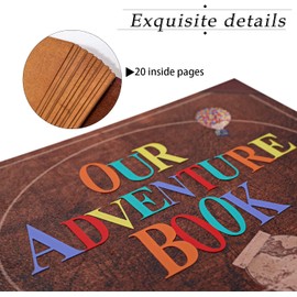 Adventure Book Up 60 Pages,Album Photo Scrapbook Travel with DIY Kit, Gift for for Boyfriend,Girlfriend Birthday,Christmas,Anniversary,Weeding,Valentine's Day