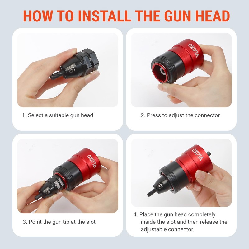 VLOXO Rivet Nut Drill Adapter for Electric Drill, Upgraded Rivet