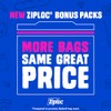 Ziploc Sandwich and Snack Bags with EasyGuide Texture, Plastic Storage