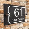 Badgemaster Layered Glass Effect Modern Anthracite Acrylic House Number Sign