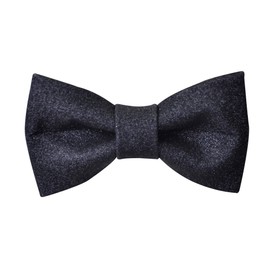 Men's Plain Color Pre-tied Bow Tie and Pocket Square Set | Glitter Sparkling Bow Tie set for men and women | CK Bow Tie (Black)