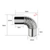 DYOUEN 25 mm Exhaust Pipe Angle Connector Stainless Steel Diesel
