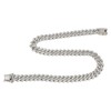 19.7in Necklace Rhombus Full Rhinestones Cool Double Layered Chain Necklace
