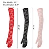 Brimekichio Red Lace Gloves for Women, Tea Party Long Red