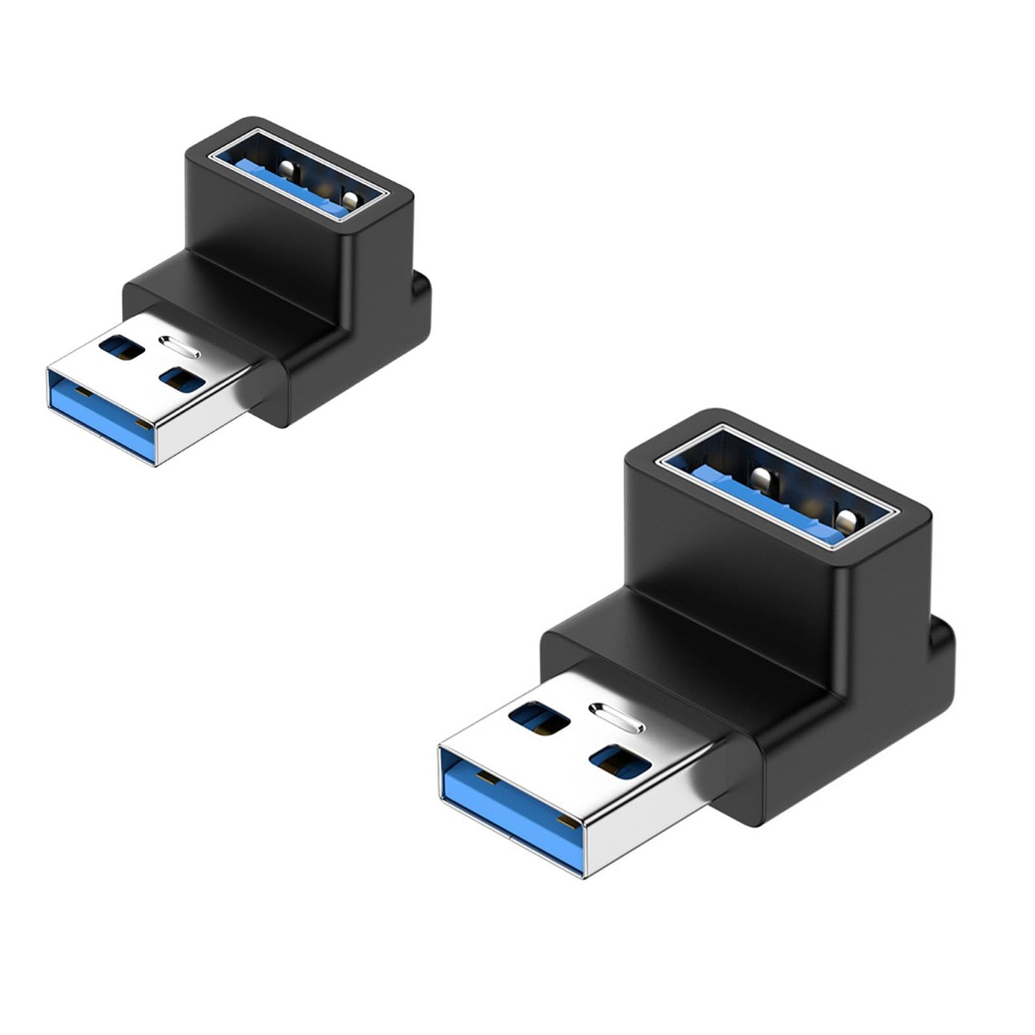 USB 3.0 Adapter, Right Angle Adapter, Set of 2, USB Right Angle ...