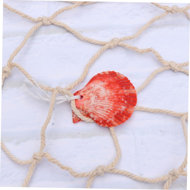 OSALADI Mediterranean Style Fishing Net Wall Hanging Decor Decorative Net