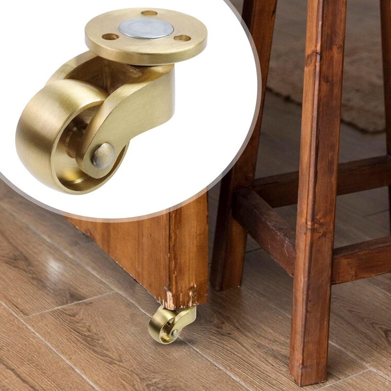 Semetall 1-Inch Solid Brass Swivel Caster for All Floor Mat