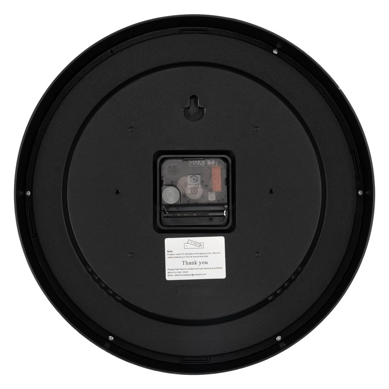 Foxtop 24 Hour Wall Clock Battery Operated Round Analog Wall