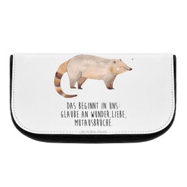 Mr. & Mrs. Panda Cosmetic Bag Nose Bear Gift Toiletry Bag Cosmetic Bag Weevil Good Mood Animals Makeup Bag Funny, neutral, Hand Drawn