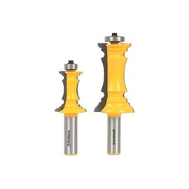 YONICO Cabinet Door Router Bits Miter Frame Molding Set 2 Bit 1/2-Inch Shank 16266