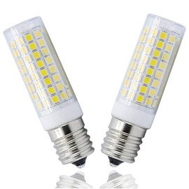 E17 LED Bulb,Dimmable 8W,80W Halogen Bulb Equivalent，800Lm, AC120V,E17 Bulb White 6000k, for Over Counter Microwave Ovens (Pack of 2)