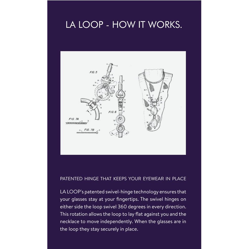 LaLOOP Premium Eyeglass Sportloop| Durable, Stretchy, Versatile Eyeglass Swivel Holder