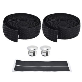 Handlebar Tape Quick Dry Anti Slip Tape Synthetic Sponge Bicycle Cycling Wrap Tape for Outdoor ExerciseBlack