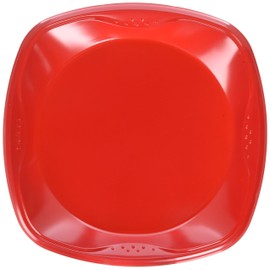 Solo Squared 10.25in Plastic Plates 30 CT - Red