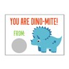 Dinosaur Valentine's Day Scratch Off Card for Kids, DIY Scratch