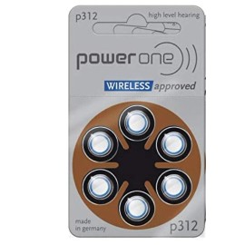 Power-One Power One - Size p312 Hearing Aid Batteries, 6 Batteries