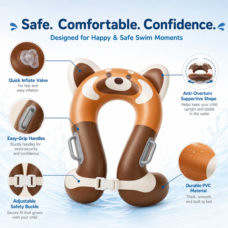Large Buoyancy Inflatable Swim Trainer Tube for Kids – Pool