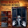 2 PCS Halloween Window Decorations Scary Ghost and Bloody Zombie